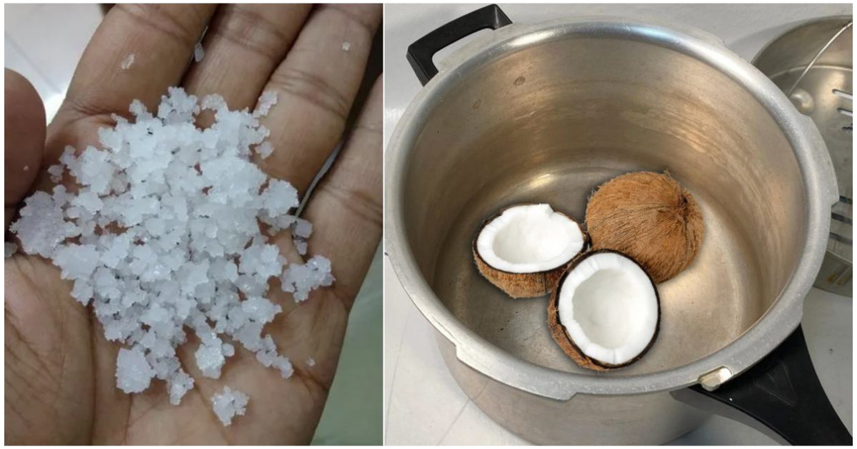 Making Coconut Oil Using Rocksalt