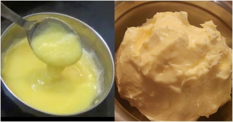 Homemade Natural Butter And Ghee From Milk